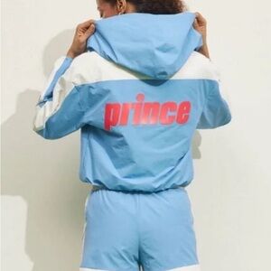 Prince pickleball x Target XS Cropped Windbreaker XS NWT dusty blue & pink